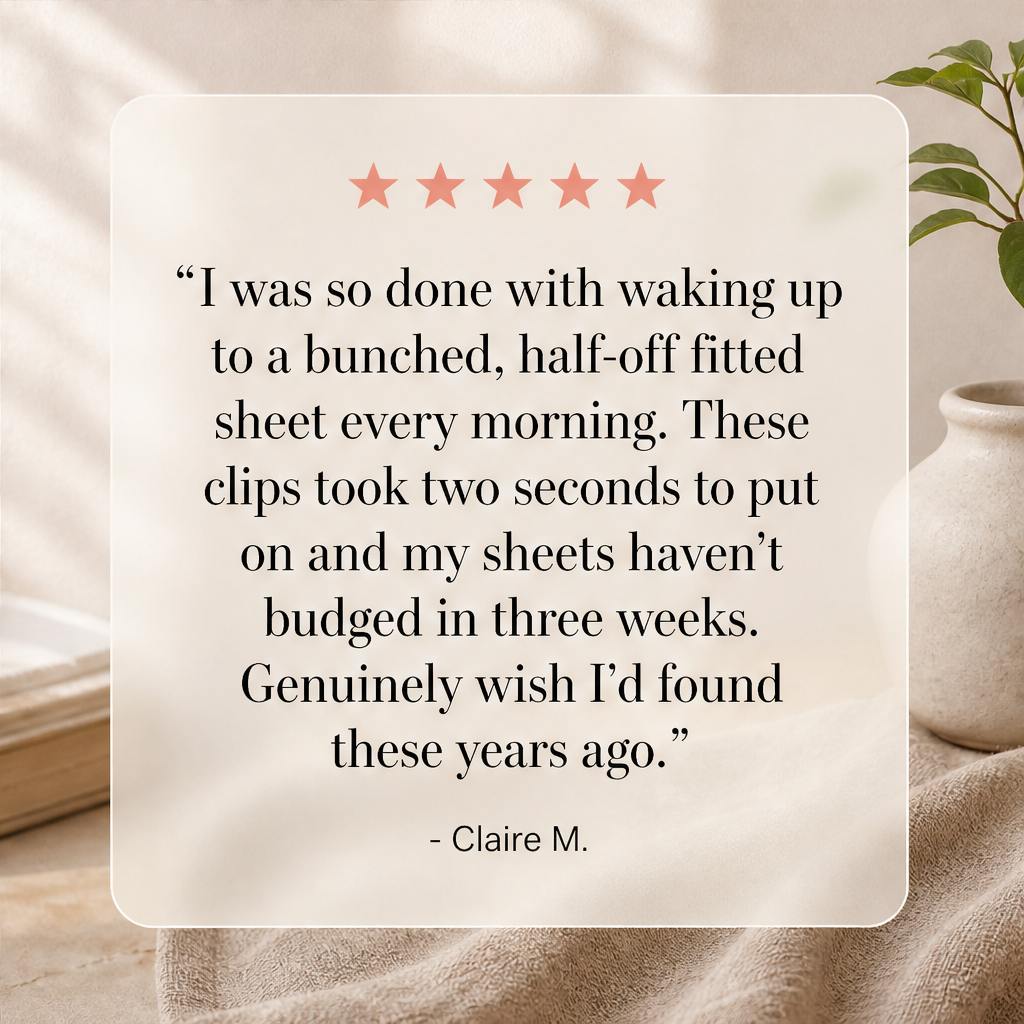 Snagfast โ No-Needle Sawtooth Grip Bedsheet Clips + 50% OFF detail