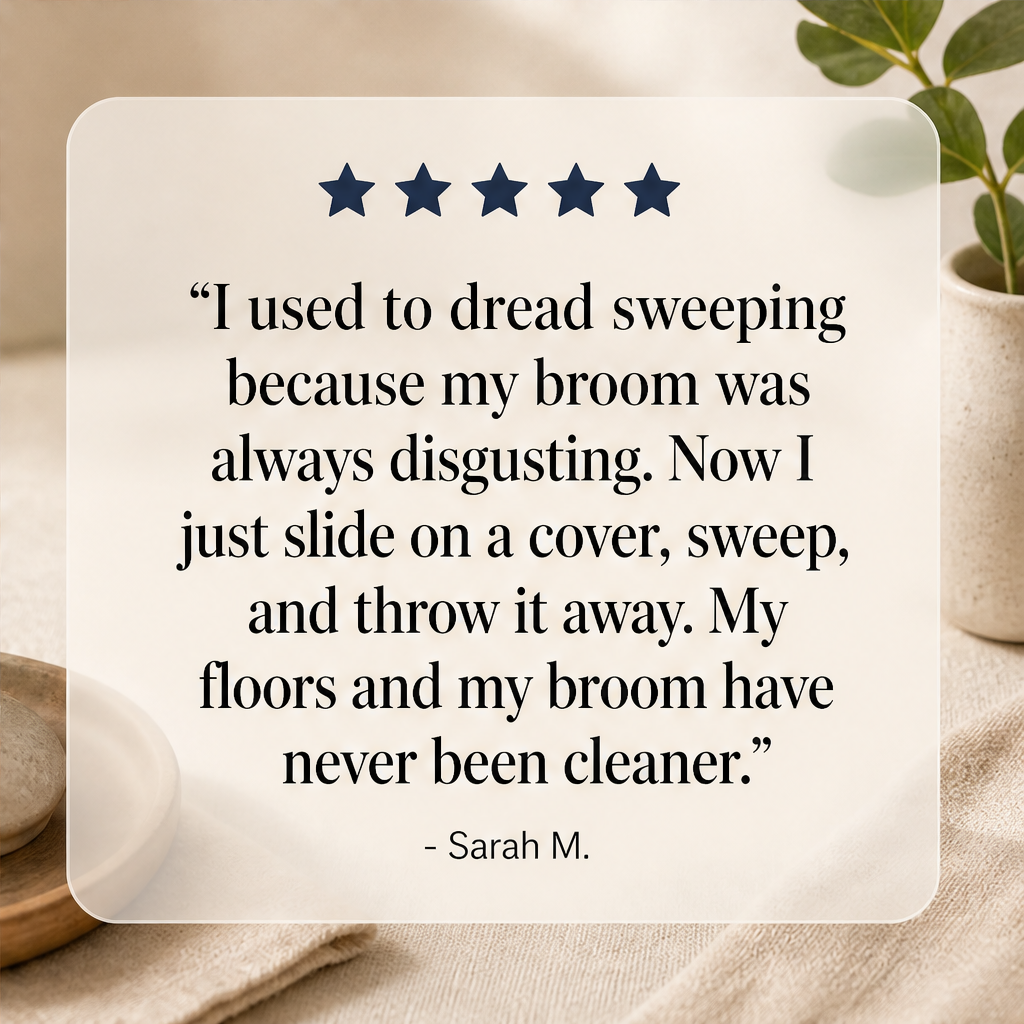 Swiftsweep โ Disposable Static-Grip Broom Dust Covers + 50% OFF detail