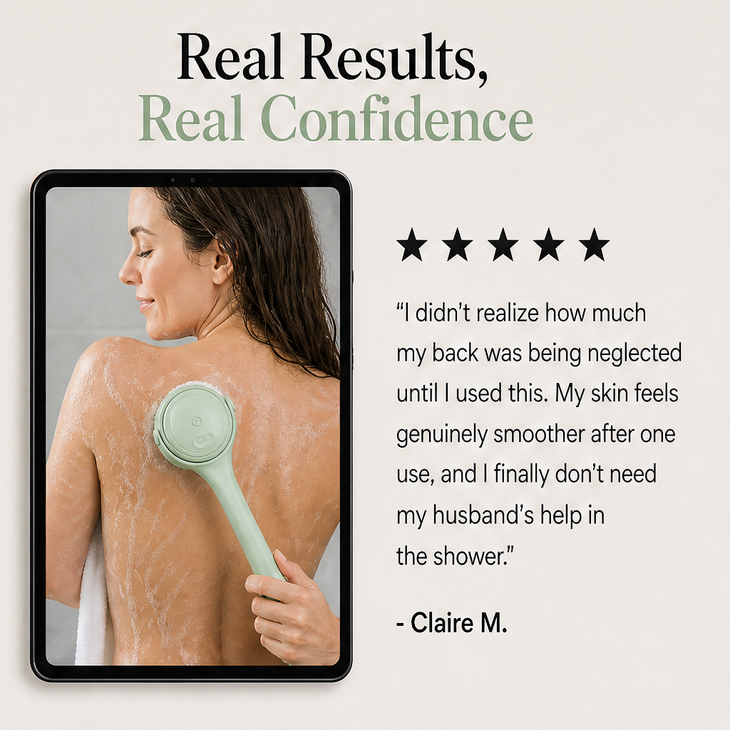 Glowarc โ Electric Long Handle Exfoliating Bath Brush + 50% OFF detail