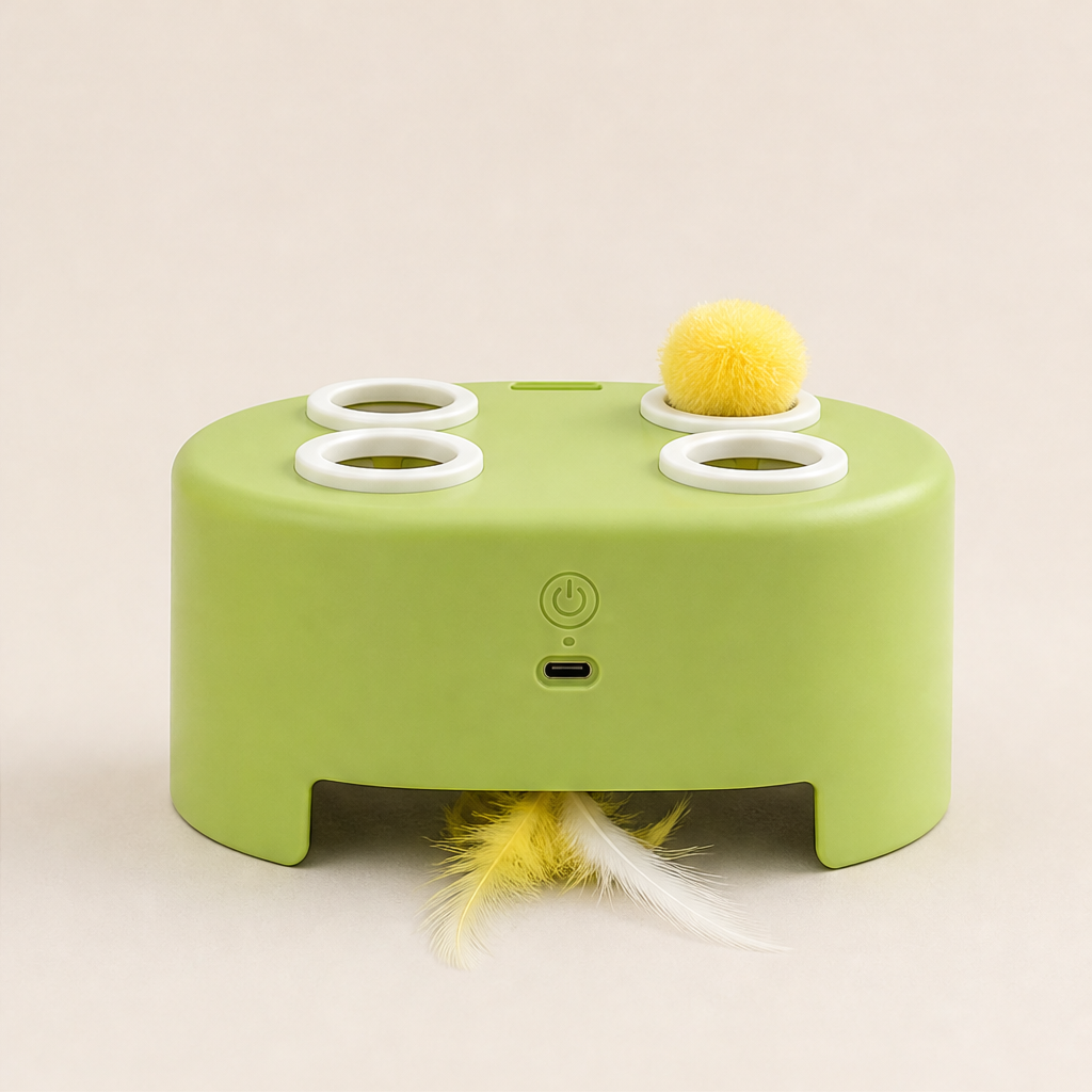 Pawnza โ 3-Mode Pop-Up Interactive Whack-a-Mole Cat Toy + 50% OFF Green