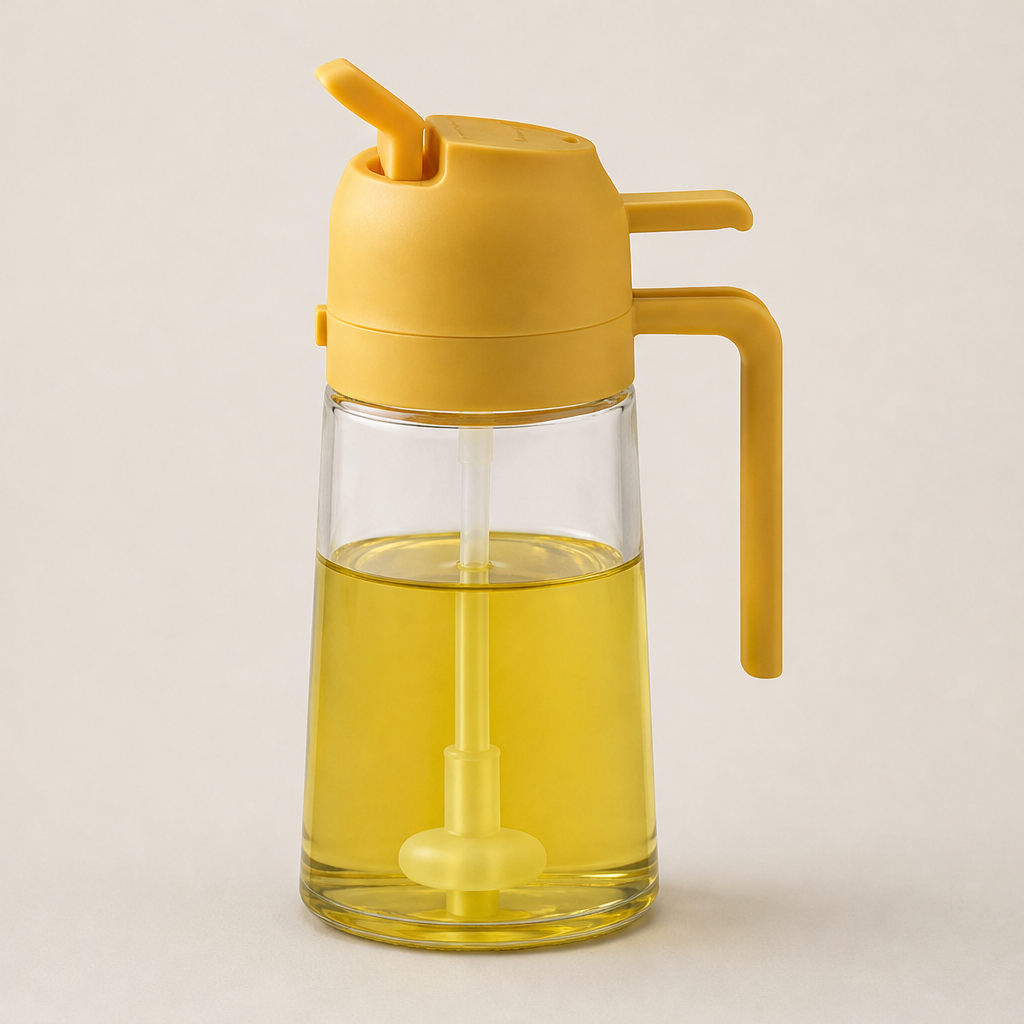Glintwick โ 2-in-1 Spray and Pour Glass Oil Dispenser + 50% OFF Yellow