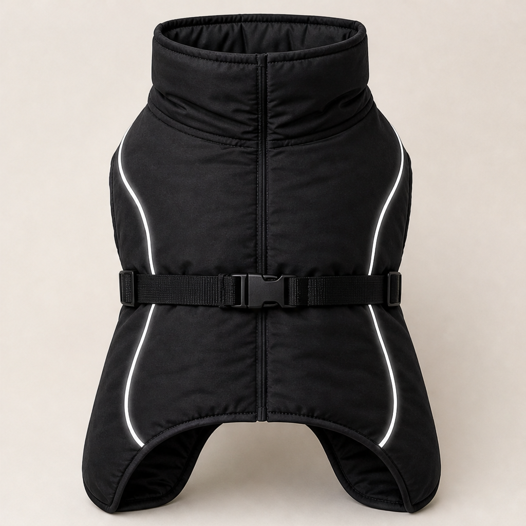 Thermapaw โ Waterproof Cotton-Padded Winter Coat for Medium & Large Dogs + 50% OFF Black