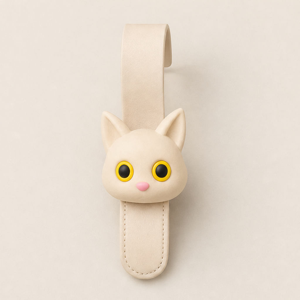 Furhook โ Cartoon Cat Headrest Hook Backseat Bag Organizer + 50% OFF Beige