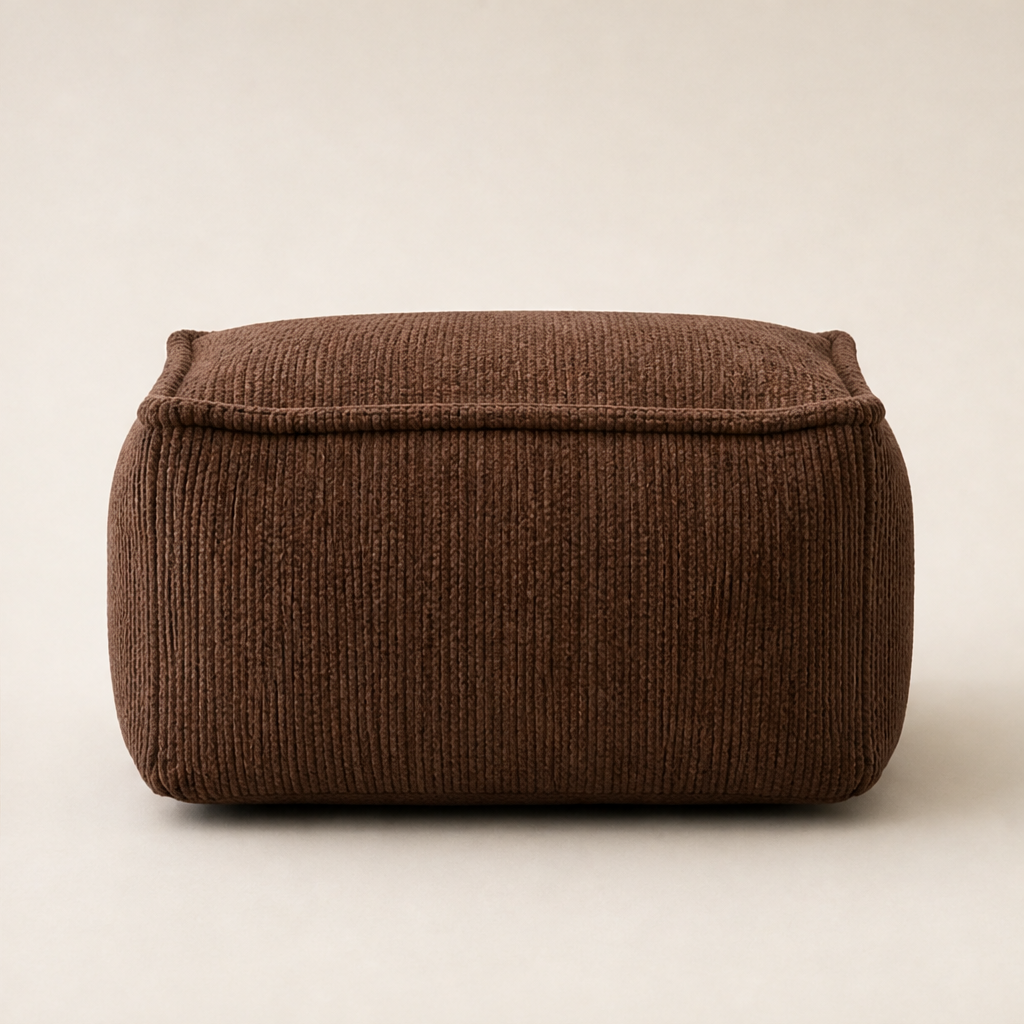 Woolbin โ Fill-Your-Own Storage Ottoman & Seating Pouf Cover + 50% OFF Brown