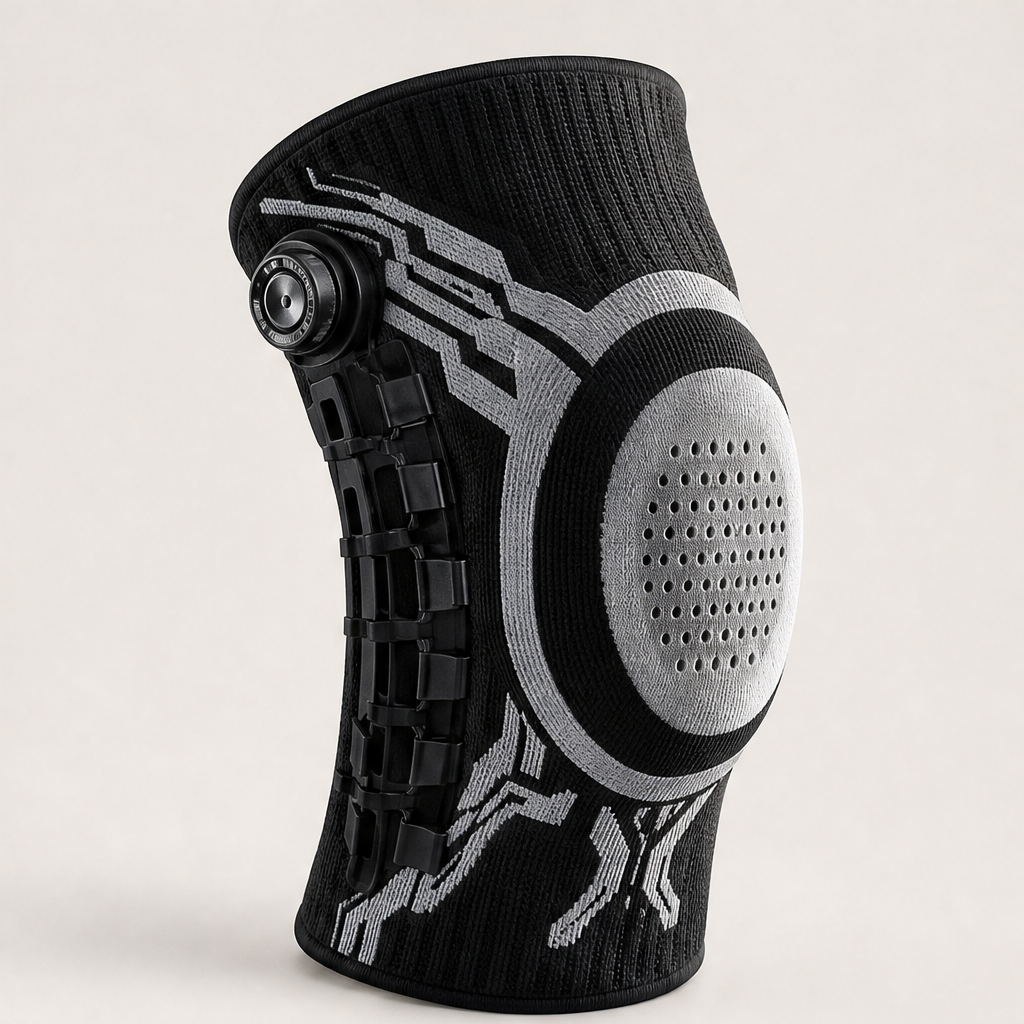 Flexedge โ Dial-Fit Alloy Spring Sports Knee Brace + 50% OFF Black