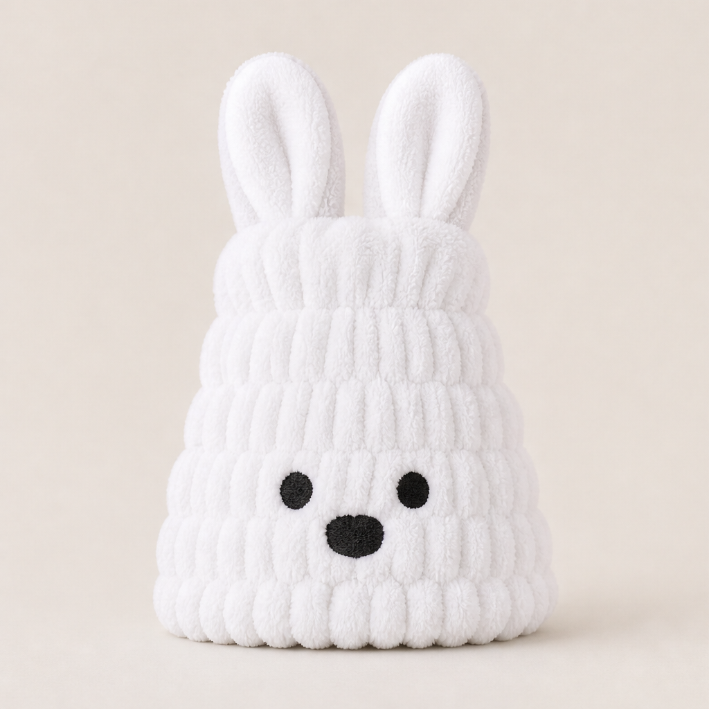 Hareloom โ Super Absorbent Bunny Ear Kids Hair Towel + 50% OFF White