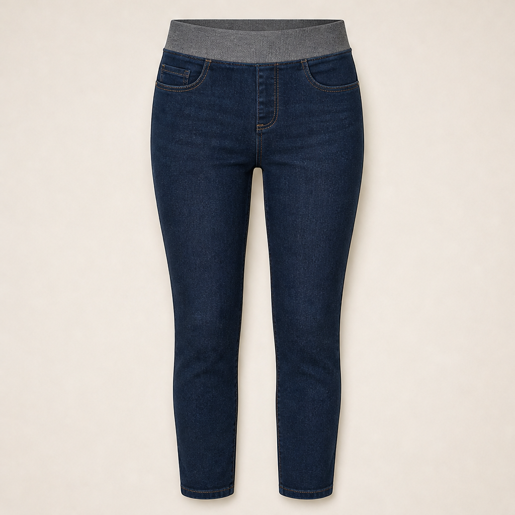 Easeloom โ High Rise Pull-On Slim Fit Dark Wash Denim Jeans + 50% OFF Dark Wash