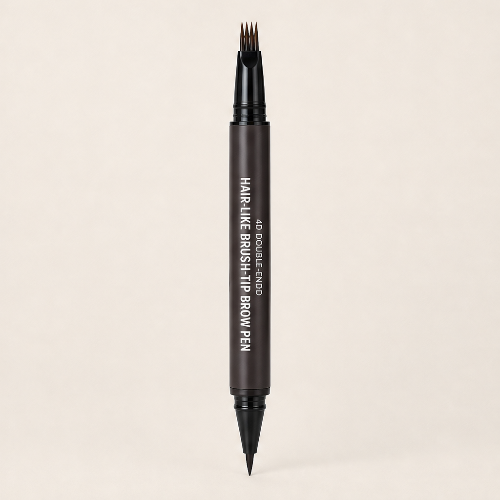 Brennalux โ 4-Prong Hair-Stroke Brow Pen with Liner Tip + BUY 1 + PICK 1 FREE COLOR Black
