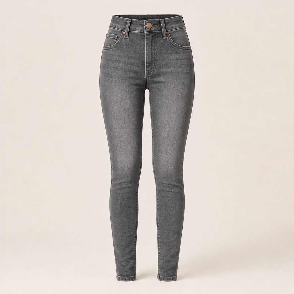 Denwick โ High-Waist Stretch Skinny Jeans + 50% OFF Grey