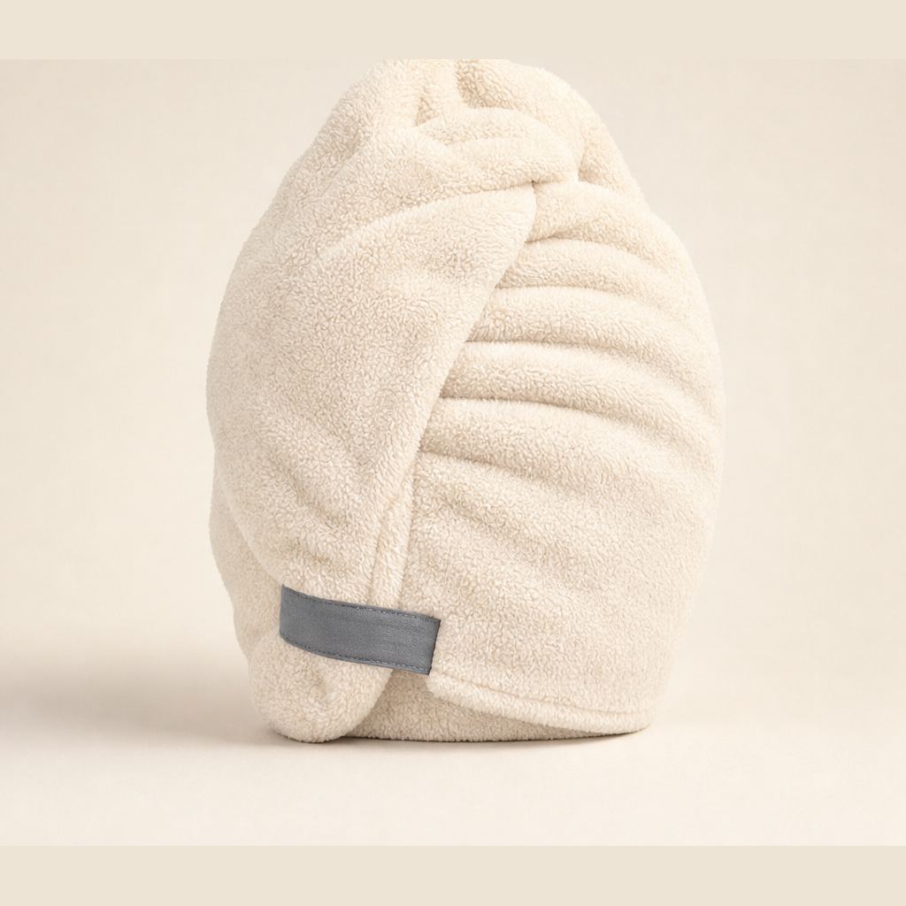 Wrapdry โ Fast-Absorbing Secure-Band Hair Towel + 50% OFF Cream