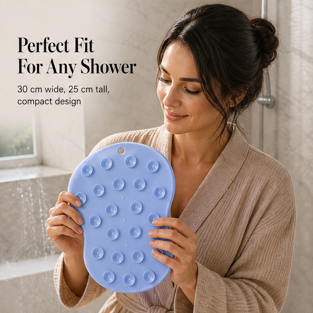 SoleHaven โ Hands-Free Suction Grip Silicone Foot Scrubber Mat + 50% OFF features