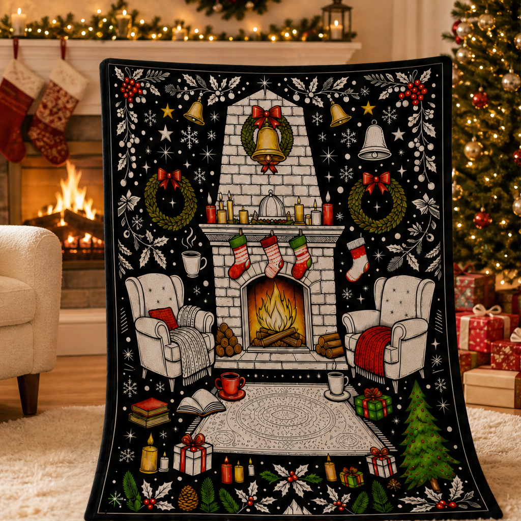 Doodlehearth โ Reusable Color-Your-Own Crystal Velvet Christmas Blanket + 50% OFF lifestyle