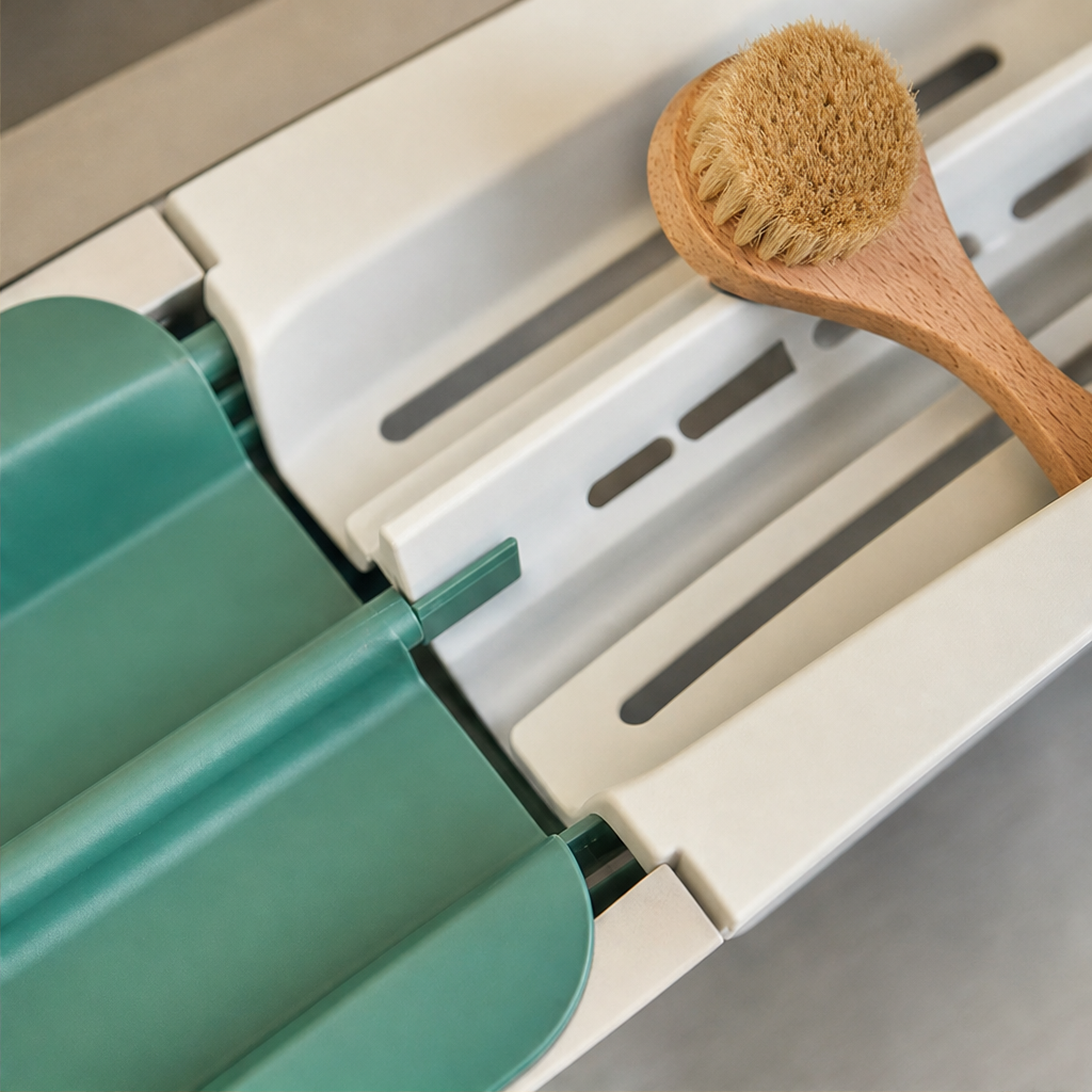 SinkCraft โ Adjustable Telescopic Sink Storage Rack with Drain & Towel Bar + 50% OFF lifestyle