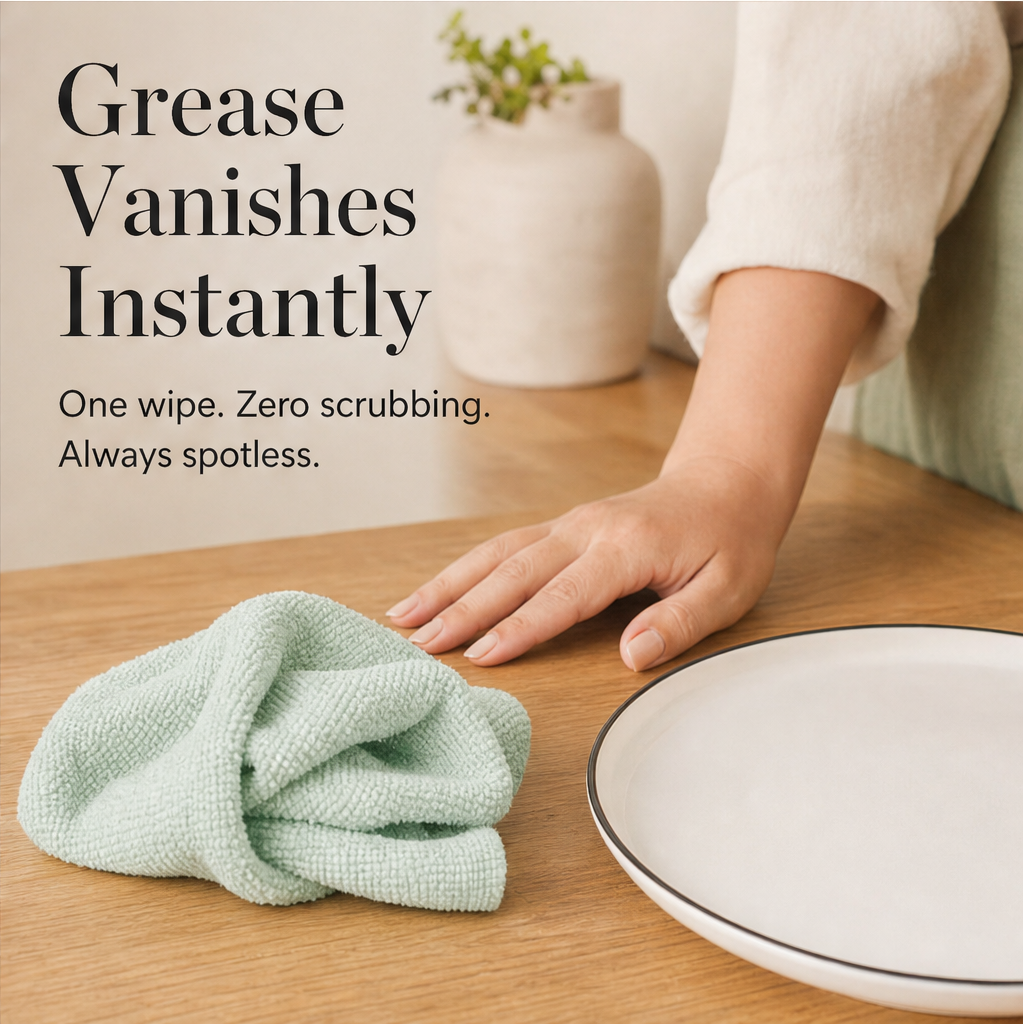 Wispure โ Ultra-Fine Fiber Reusable Cleaning Cloths (20-Pack) + 1+1 FREE lifestyle