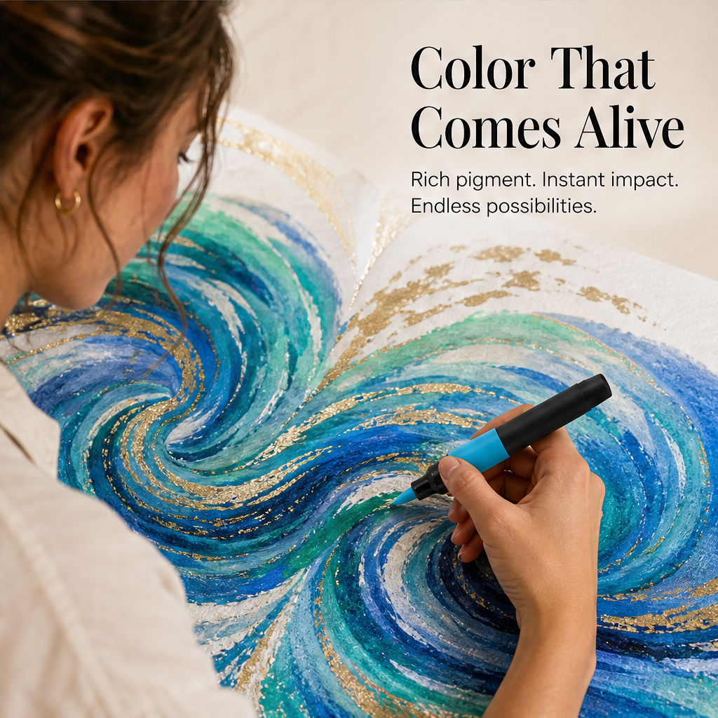 Tintwell โ Dual Tip Fast-Dry No-Bleed Acrylic Paint Markers + 50% OFF features