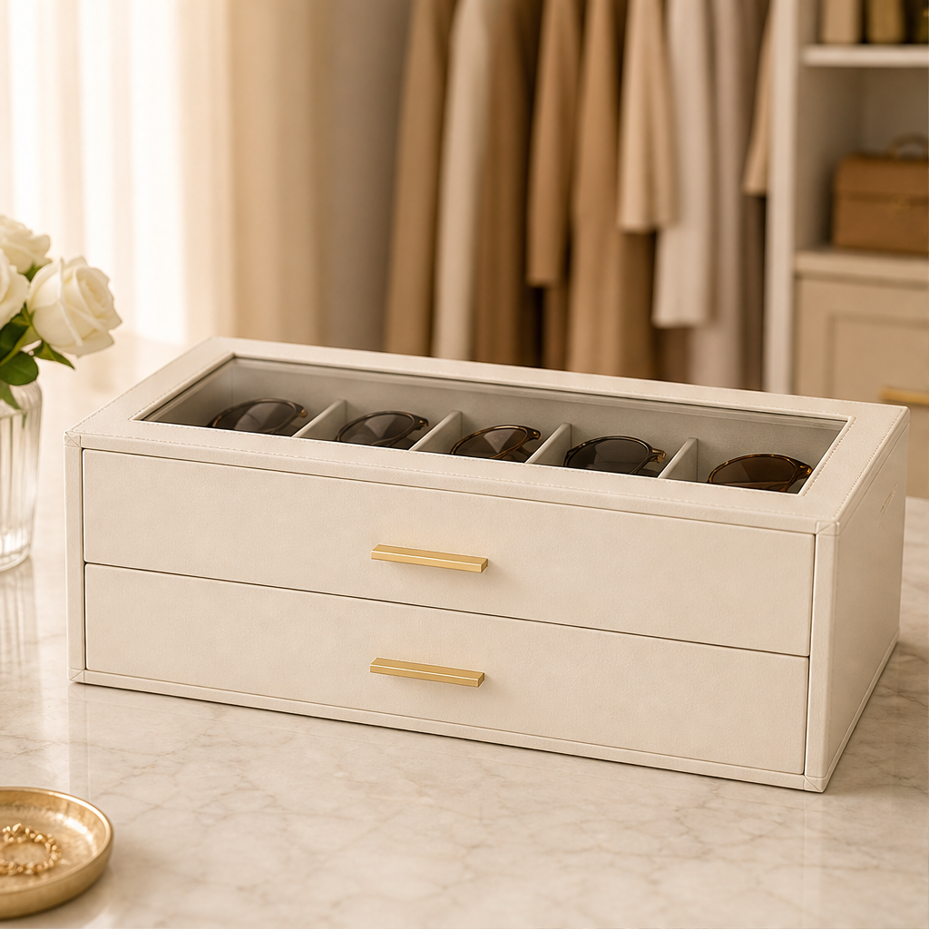 Glassiรจre โ Glass-Top 12-Slot Velvet Sunglasses Organizer Box + 50% OFF lifestyle