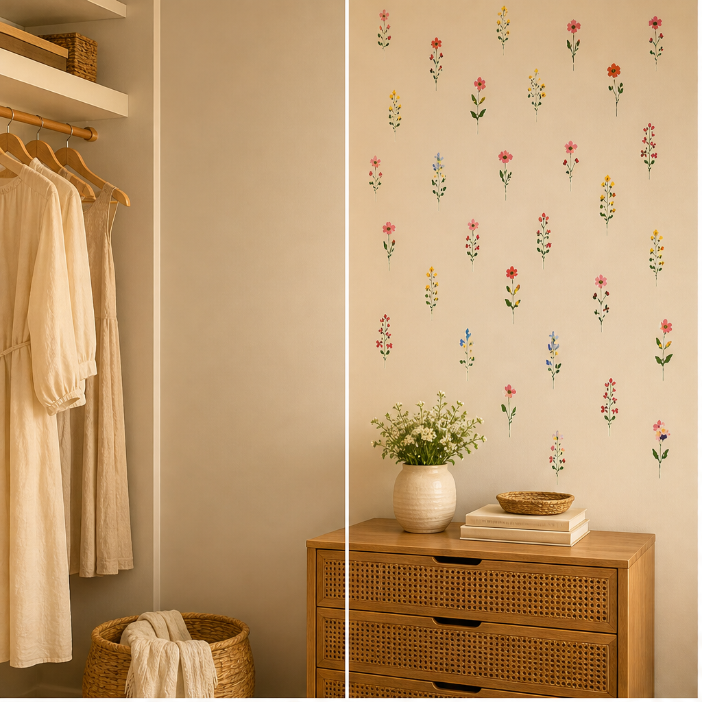 Blossomwick โ Removable Peel-and-Stick Floral Wall Stickers + 50% OFF lifestyle