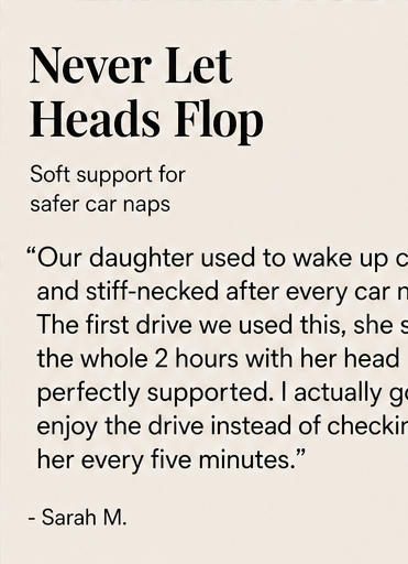 NapCradle โ Adjustable Padded Head Support for Kids Car Naps + 50% OFF detail