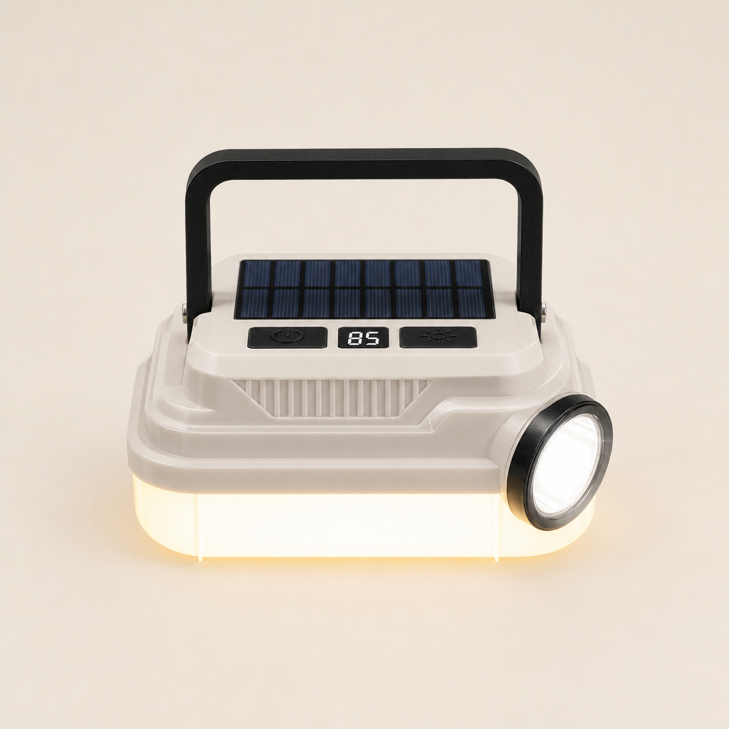 Sunwarden โ Solar Rechargeable LED Camping Lantern with Power Bank + 50% OFF White