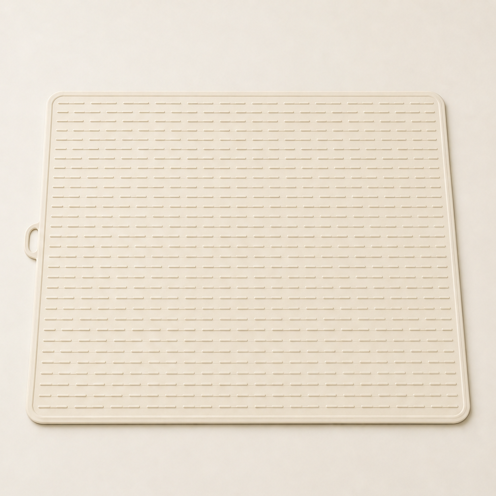 DrySage โ Six-Fold Non-Slip Silicone Dish Drying Mat + 50% OFF Beige
