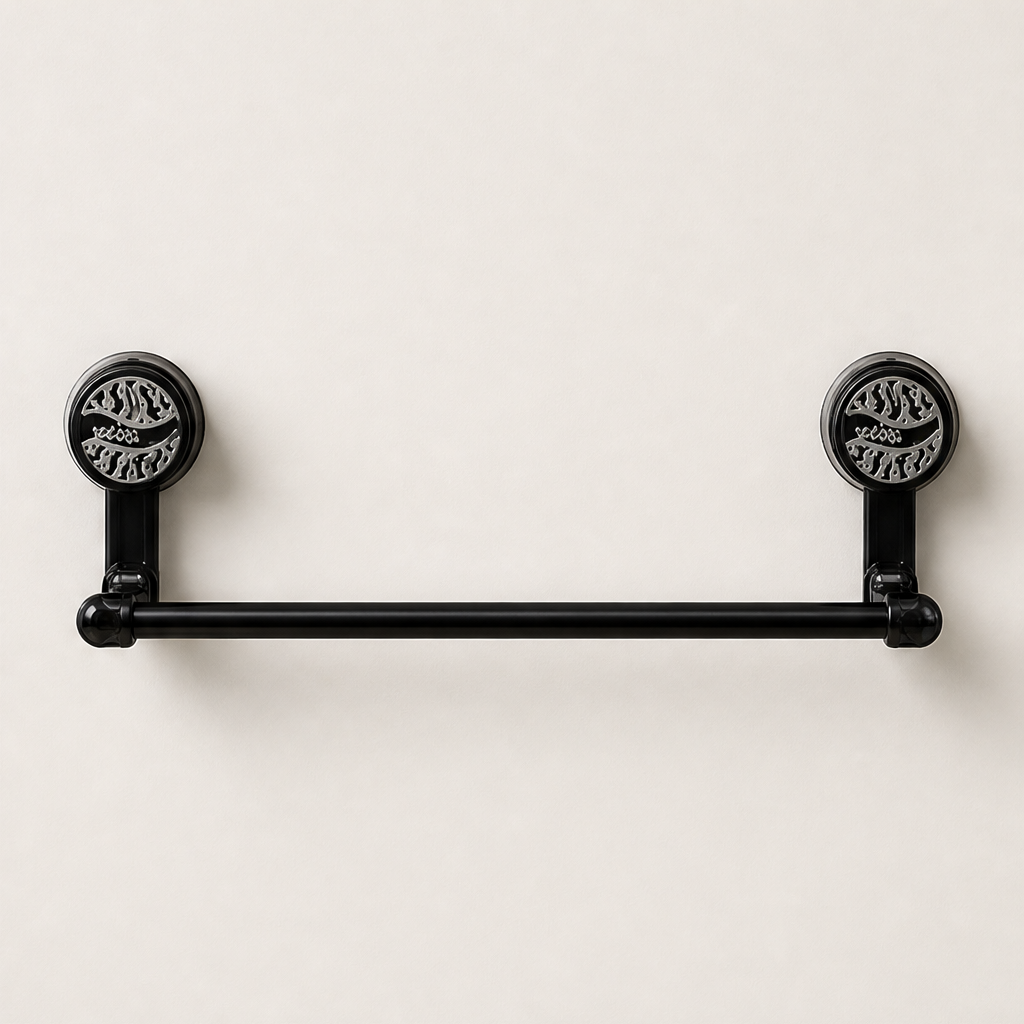 Suctiva โ No-Drill Adjustable Suction Towel Bar + 50% OFF Black