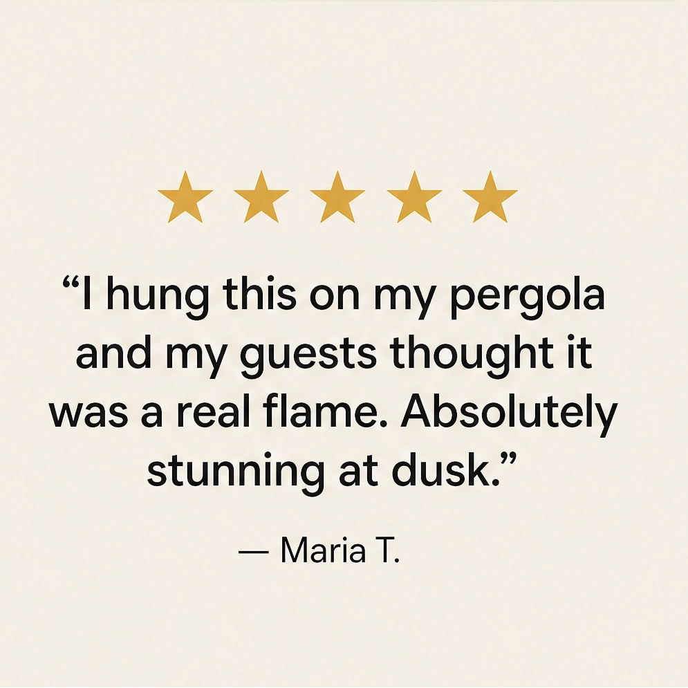 Lumora โ Solar Hanging Lantern with Realistic Flickering Flame + 50% OFFa