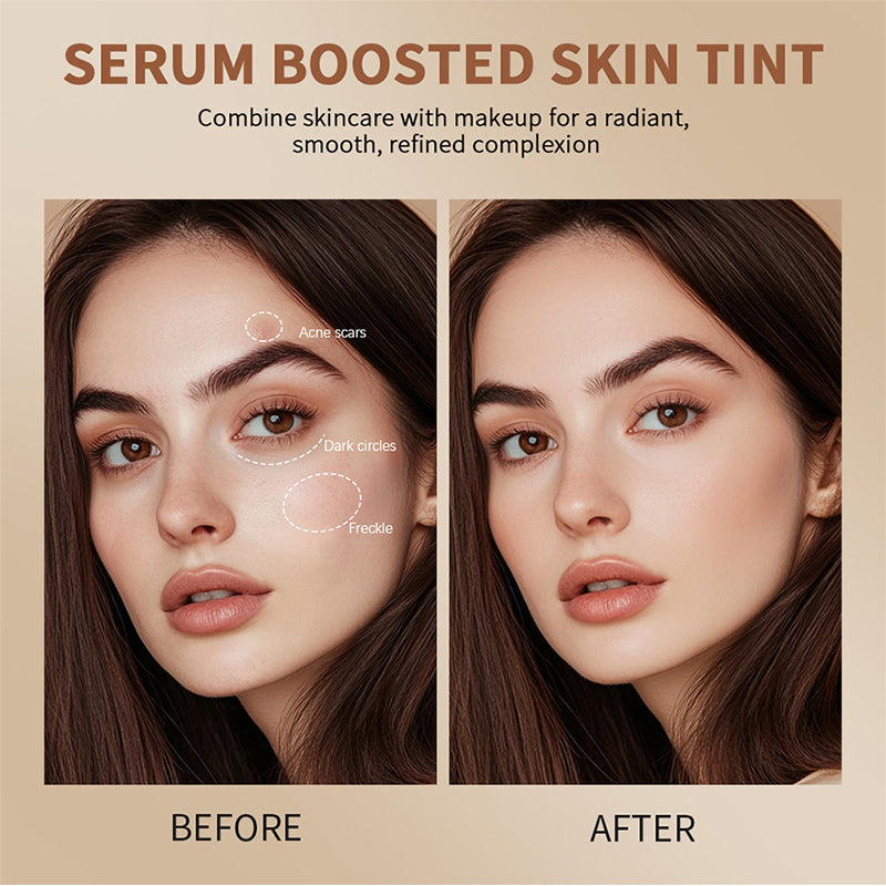 GlowTint Moisturizing & Brightening Serum Foundation - Lightweight Skin Tint with Radiant Coverage - 50% OFF