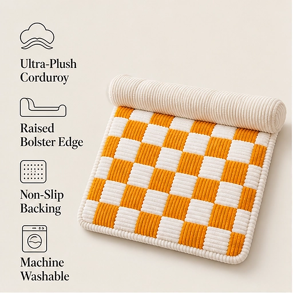 Denwyck – Plush Checkered Anti-Slip Dog Couch Mat & Furniture Protector + 50% OFF
