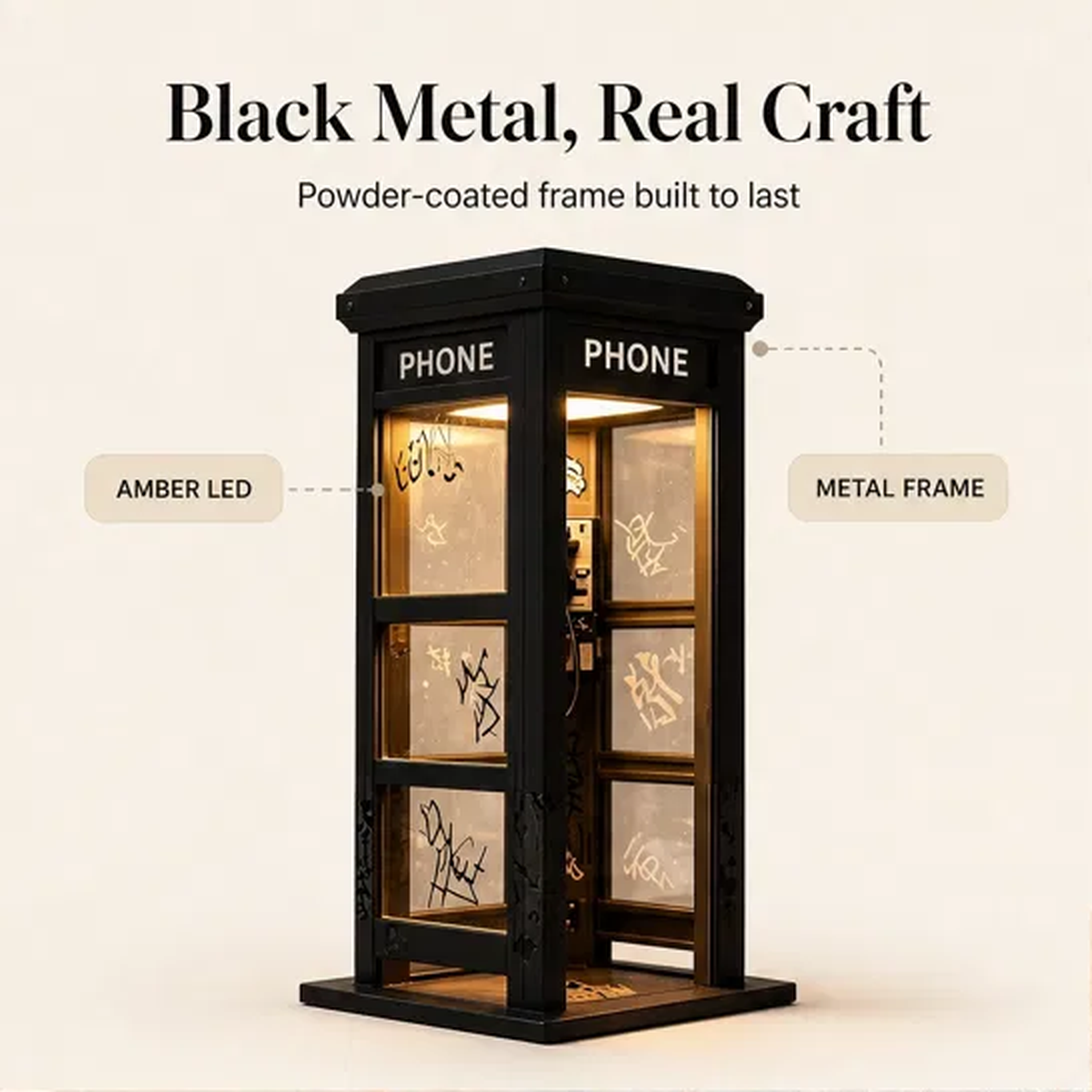 Noctaire™ – Cinematic Vintage Phone Booth Ambient Lamp + 50% OFF