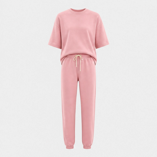 Lullaire™ – Buttery-Soft Drop-Shoulder Top & Drawstring Jogger Lounge Set + 50% OFF