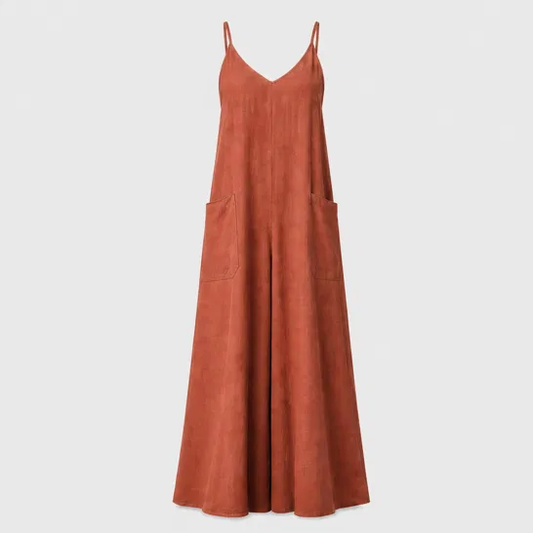 Sundra™ – Cotton-Linen Wide-Leg Jumpsuit with Pockets & Adjustable Straps + 50% OFF