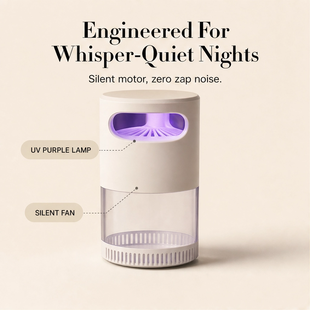 Hushvale™ – Silent Vortex UV Mosquito Trap Lamp for Bedrooms & Nurseries + 50% OFF