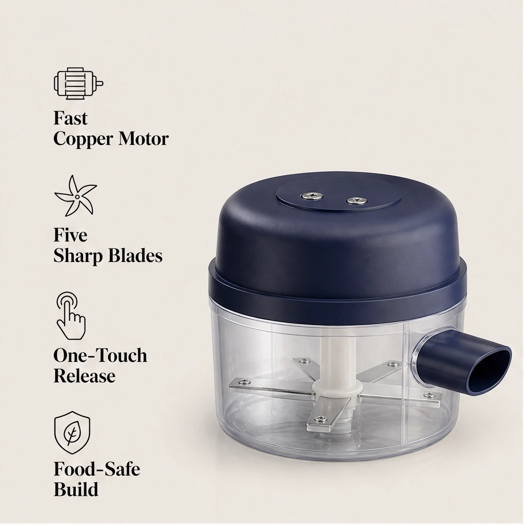 Zestwell – Rechargeable 5-Blade Electric Fruit & Garlic Peeler + 50% OFF