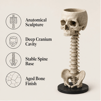 Vertebloom – Gothic Skull & Spine Statement Planter for Year-Round Decor + 50% OFF