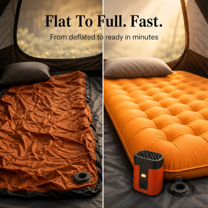 Trailwind™ – Cordless USB-Rechargeable Mini Air Pump with LED Light + 50% OFF
