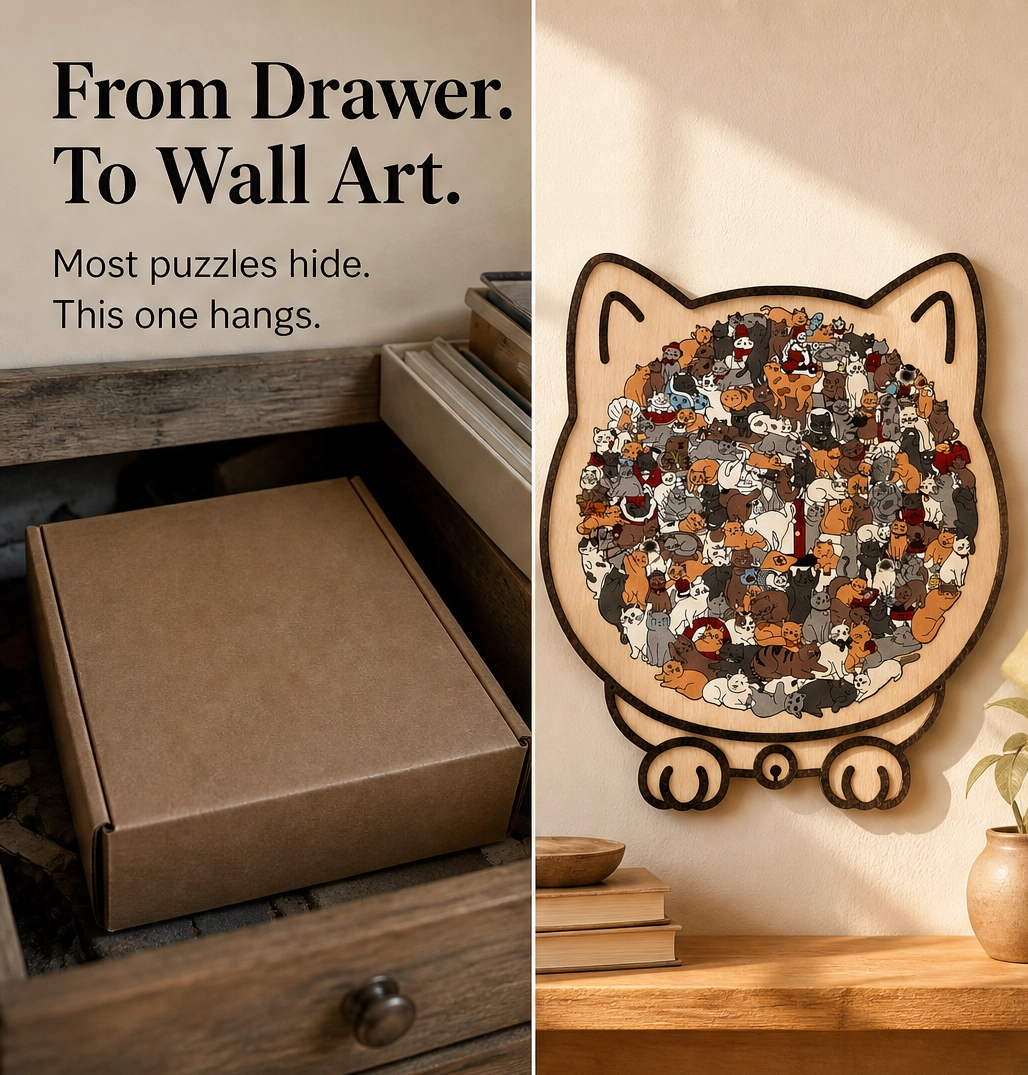 Birchpaw – Wooden Cat & Dog Puzzle with Display Stand + 50% OFF