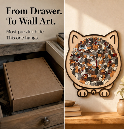 Birchpaw – Wooden Cat & Dog Puzzle with Display Stand + 50% OFF