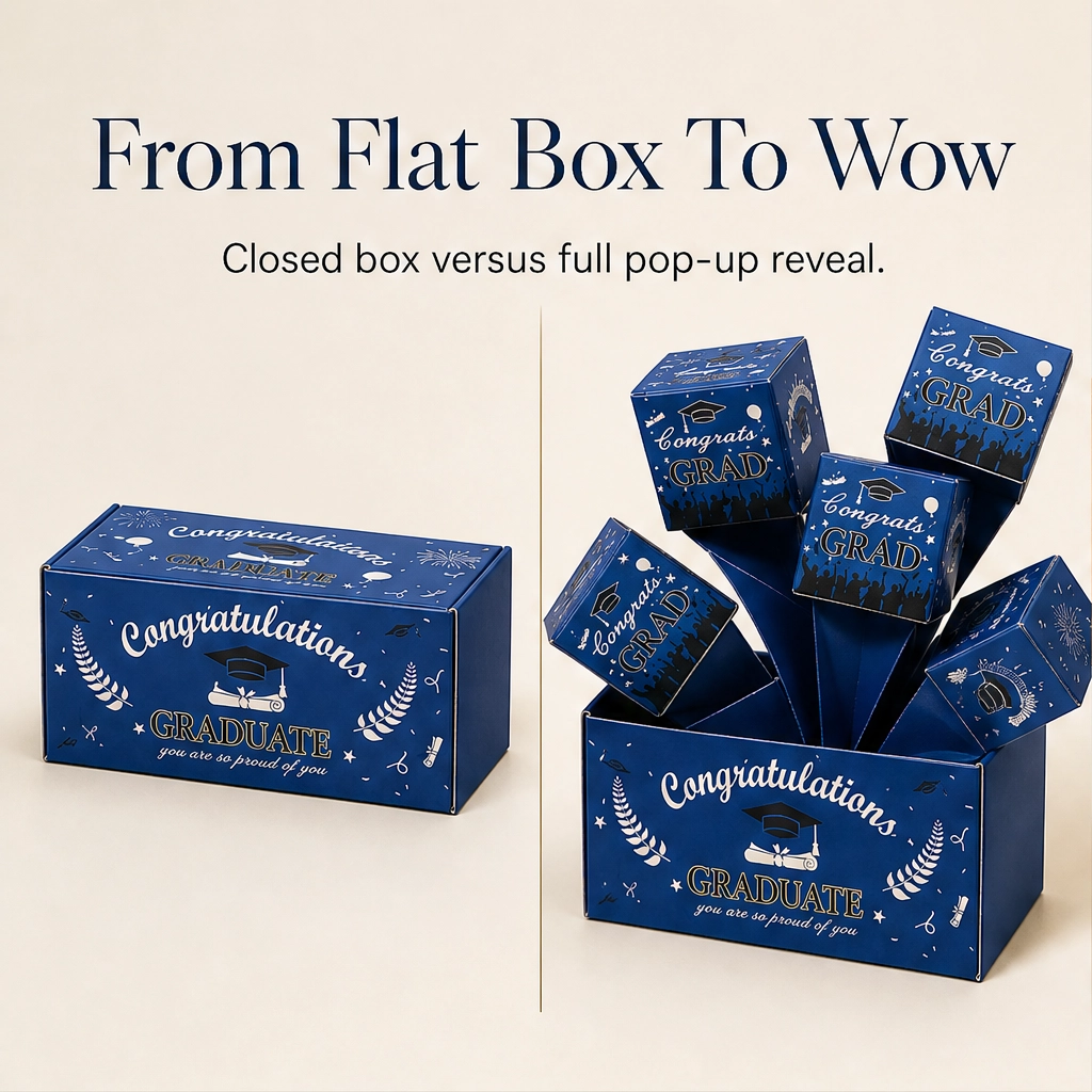 Jubilee™ – Surprise Pop-Up Gift Box Set with Confetti & Wrapping for Graduation + 50% OFF