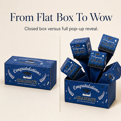 Jubilee™ – Surprise Pop-Up Gift Box Set with Confetti & Wrapping for Graduation + 50% OFF