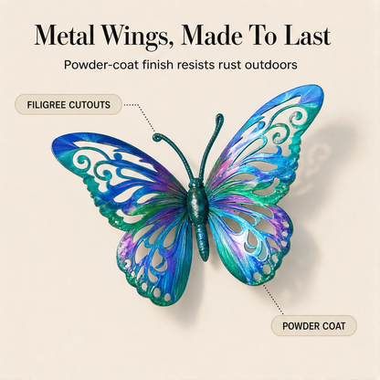Petalcroft™ – Hand-Painted Iron Butterfly Wall Art for Garden & Fence + 50% OFF