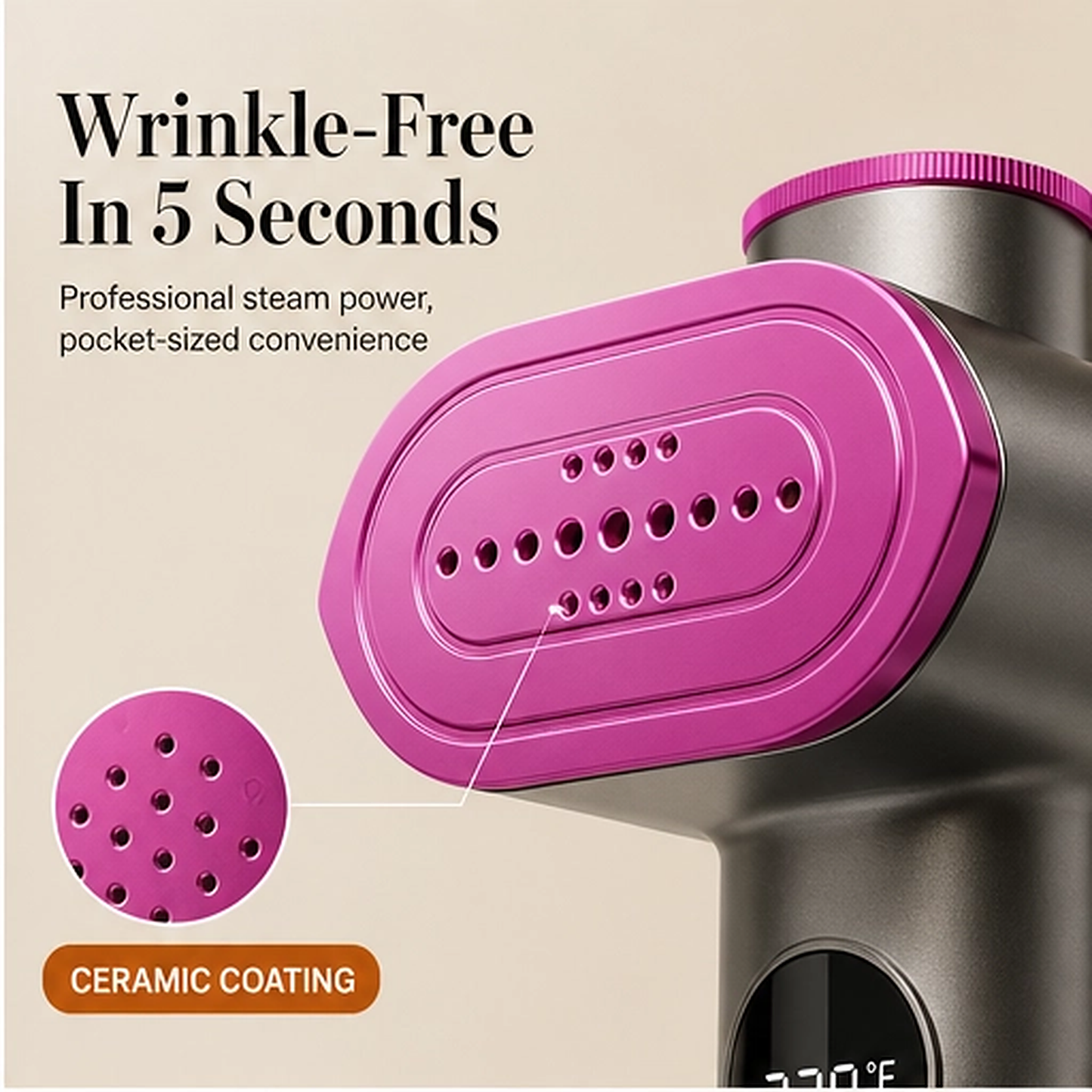 Linsten – 5-Second Heat 2-in-1 Handheld Steam Iron & Garment Steamer + 50% OFF