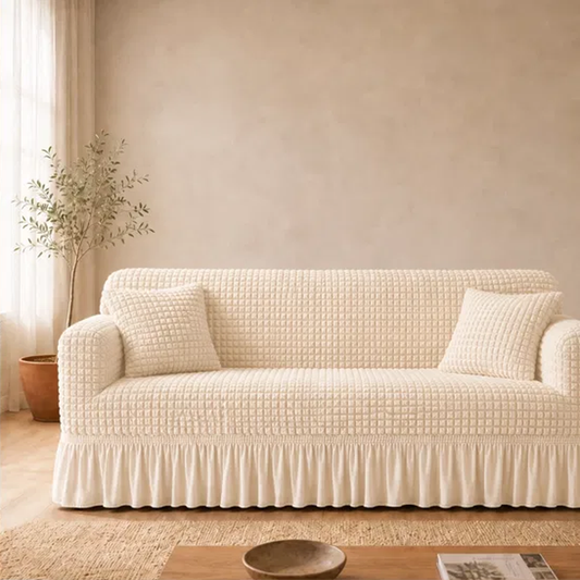 Willowdale™ – Bubble-Stretch Ruffled Skirt Sofa Cover + 50% OFF
