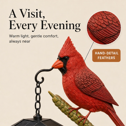 Emberwick – Solar Cardinal Lantern Garden Stake, Auto-On Warm Glow + 50% OFF