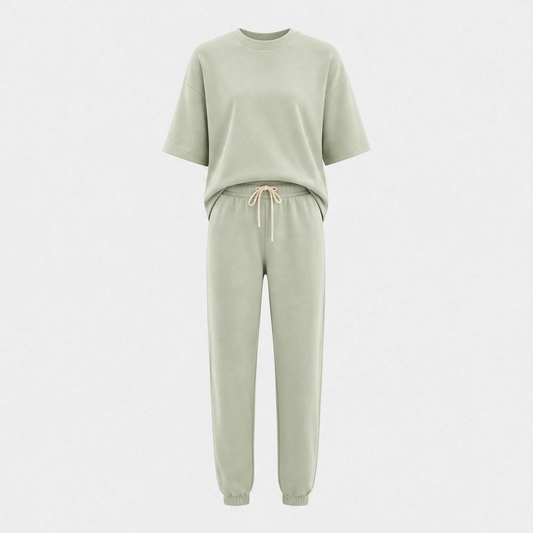 Lullaire™ – Buttery-Soft Drop-Shoulder Top & Drawstring Jogger Lounge Set + 50% OFF