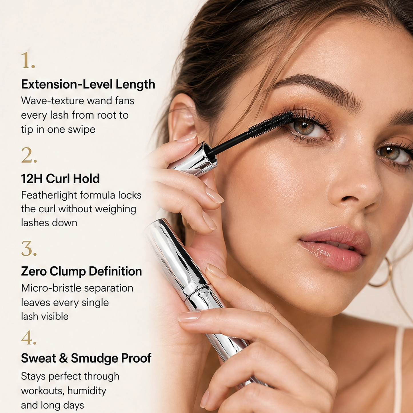 Plumelle – Clump-Free Lengthening & All-Day Curl Mascara + 1+1 FREE