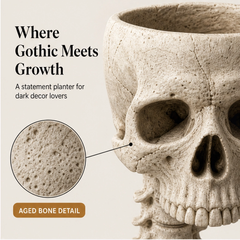 Vertebloom – Gothic Skull & Spine Statement Planter for Year-Round Decor + 50% OFF