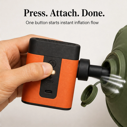 Trailwind™ – Cordless USB-Rechargeable Mini Air Pump with LED Light + 50% OFF