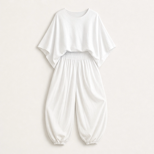 Rivelle – Batwing Top & Wide-Leg Two-Piece Lounge Set + 50% OFF
