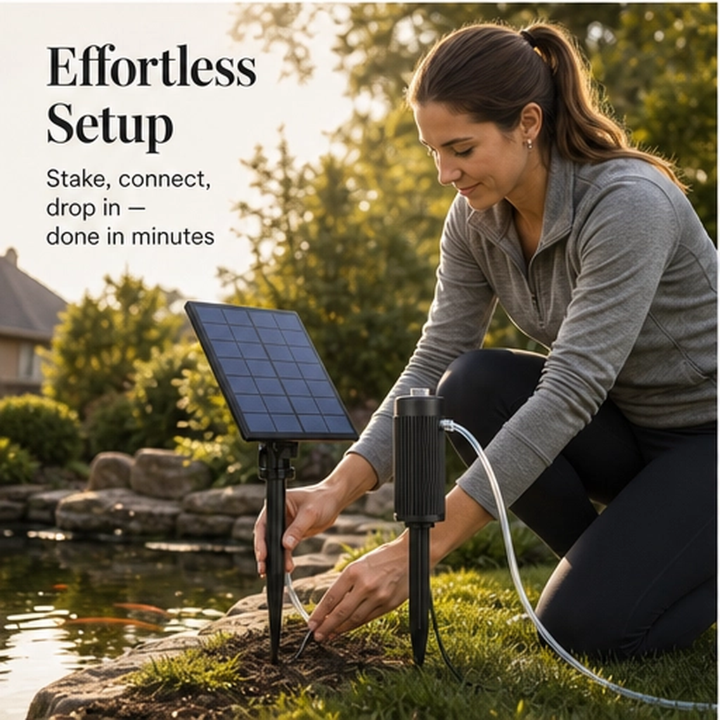 Fernbrook – Solar Powered Wire-Free Pond Aerator + 50% OFF