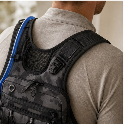 Flintrek – Hands-Free Hydration Chest Rig with 2L Bladder & Front Storage + 50% OFF